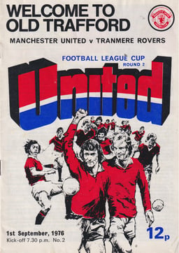 Manchester United v Tranmere Rovers programme cover